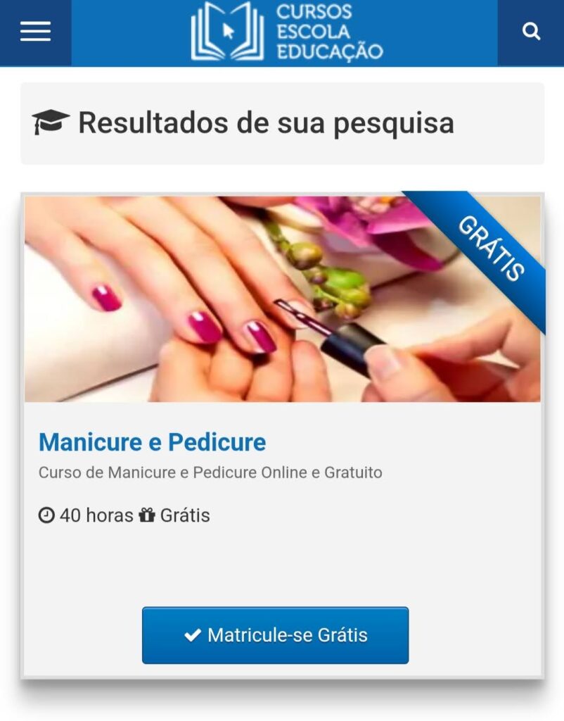 Curso Manicure e Pedicure